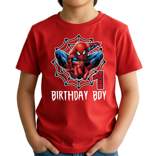 Personalized Spiderman Birthday Boy shirt, Matching Family birthday Shirts