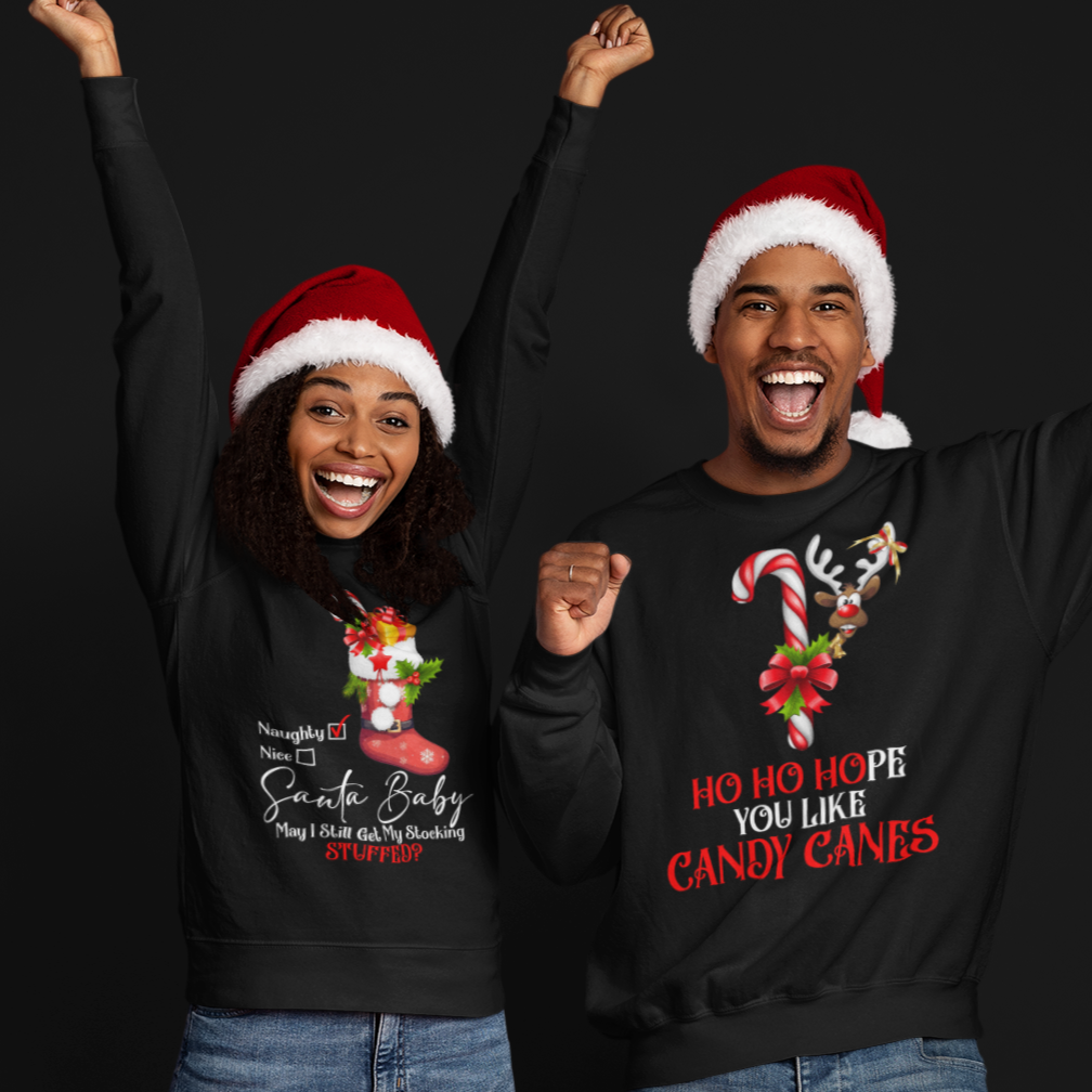 Santa Baby Couples Sweatshirt, Christmas Shirt, Couples Shirts, Christmas Matching Couple - Wilson Design Group