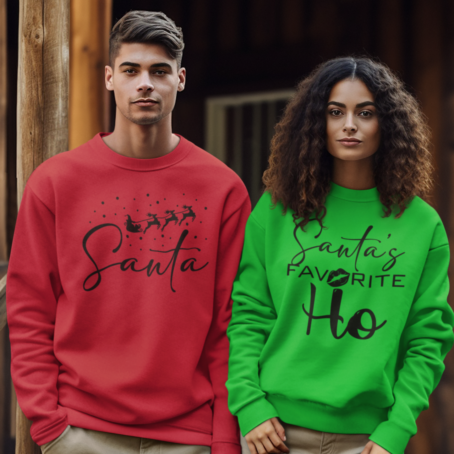 Santa's favorite Ho Couples shirt, Christmas Shirt, Couples Shirts, Christmas Matching Couple - Wilson Design Group