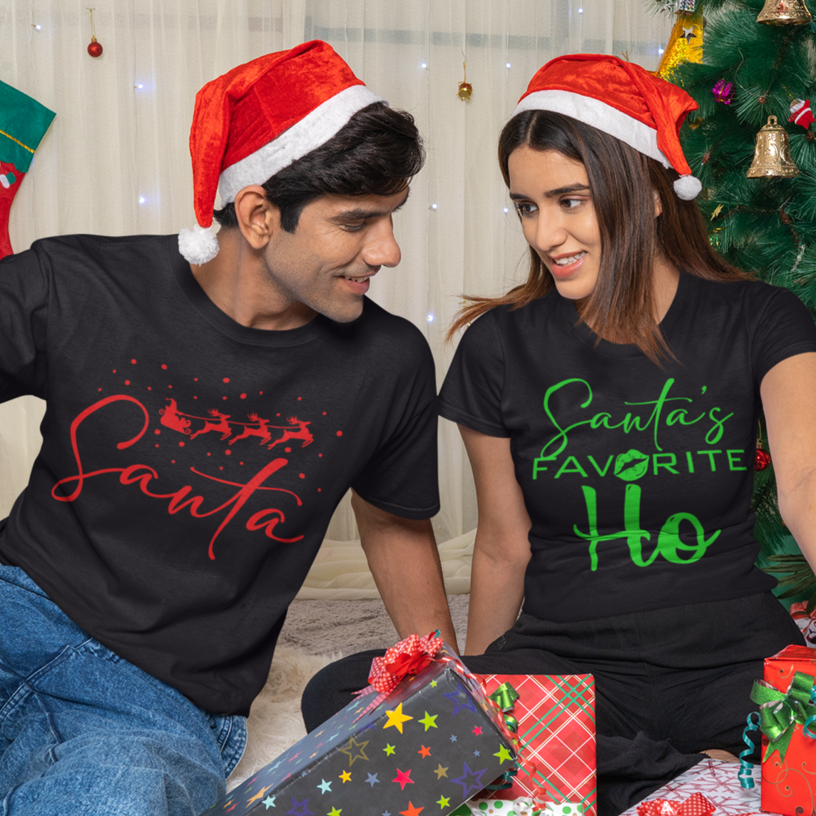 Santa's favorite Ho Couples shirt, Christmas Shirt, Couples Shirts, Christmas Matching Couple - Wilson Design Group