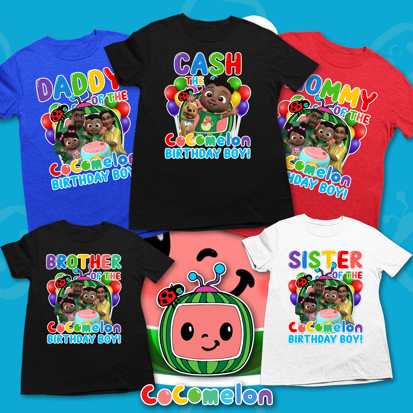 Cocomelon African American Birthday Boy Family Matching Shirts - Wilson Design Group
