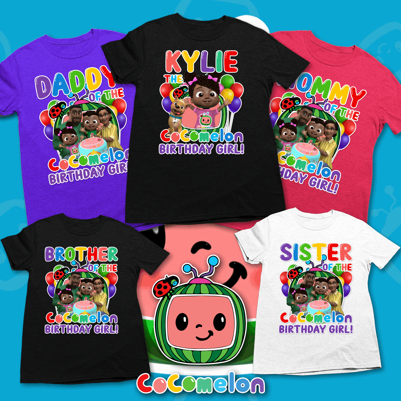 Cocomelon African American Birthday Girl Family Matching Shirts - Wilson Design Group