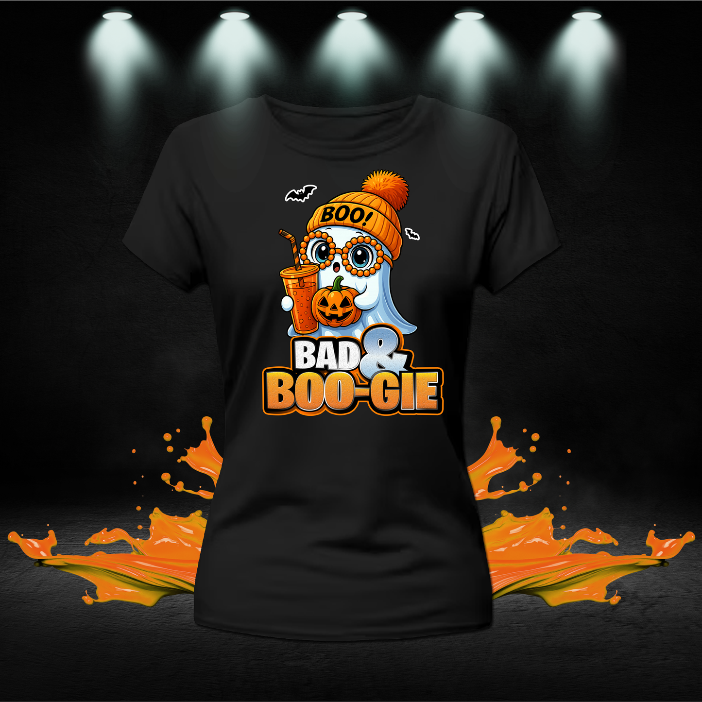 Bad and Boogie halloween shirts women, cute halloween shirt