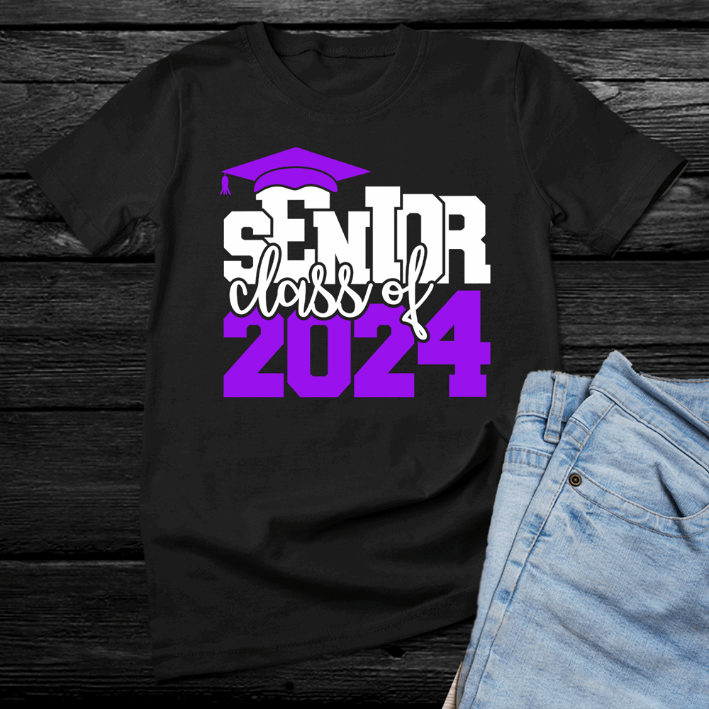 Senior Class of 2024 t-shirt, shirts for graduating seniors (Choose your color) - Wilson Design Group