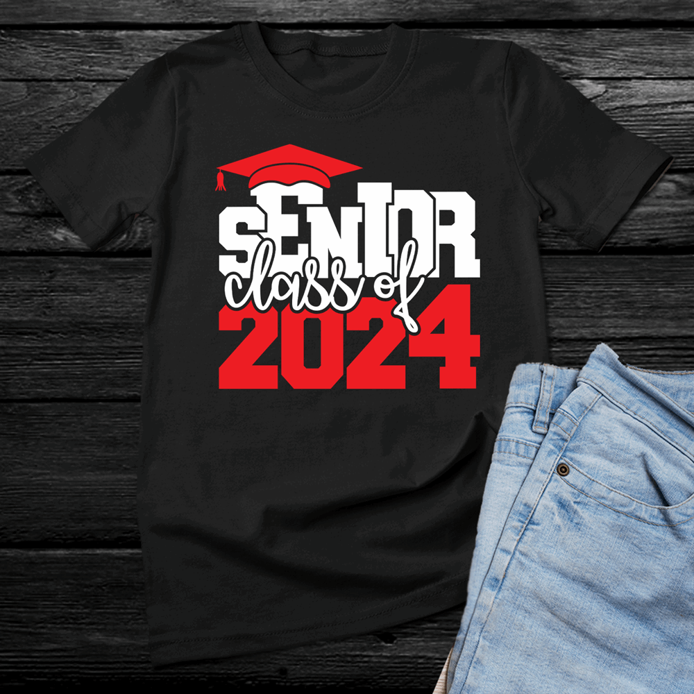 Senior Class of 2024 t-shirt, shirts for graduating seniors (Choose your color) - Wilson Design Group