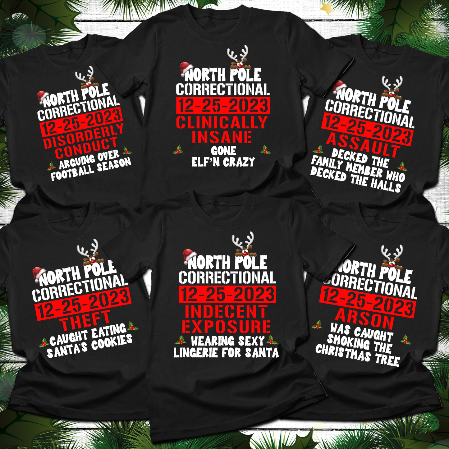 North Pole Christmas Matching Family Tshirt, Custom North Pole Correctional Christmas Shirt, Funny Group Christmas Shirt, North Pole Tee - Wilson Design Group