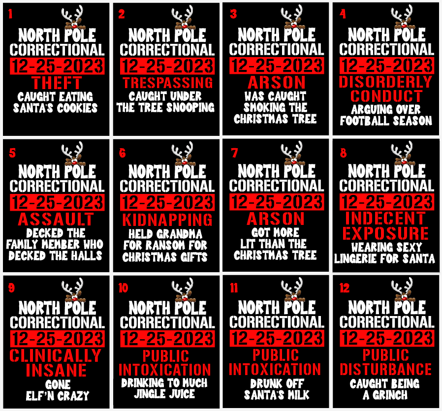 North Pole Christmas Matching Family Tshirt, Custom North Pole Correctional Christmas Shirt, Funny Group Christmas Shirt, North Pole Tee - Wilson Design Group