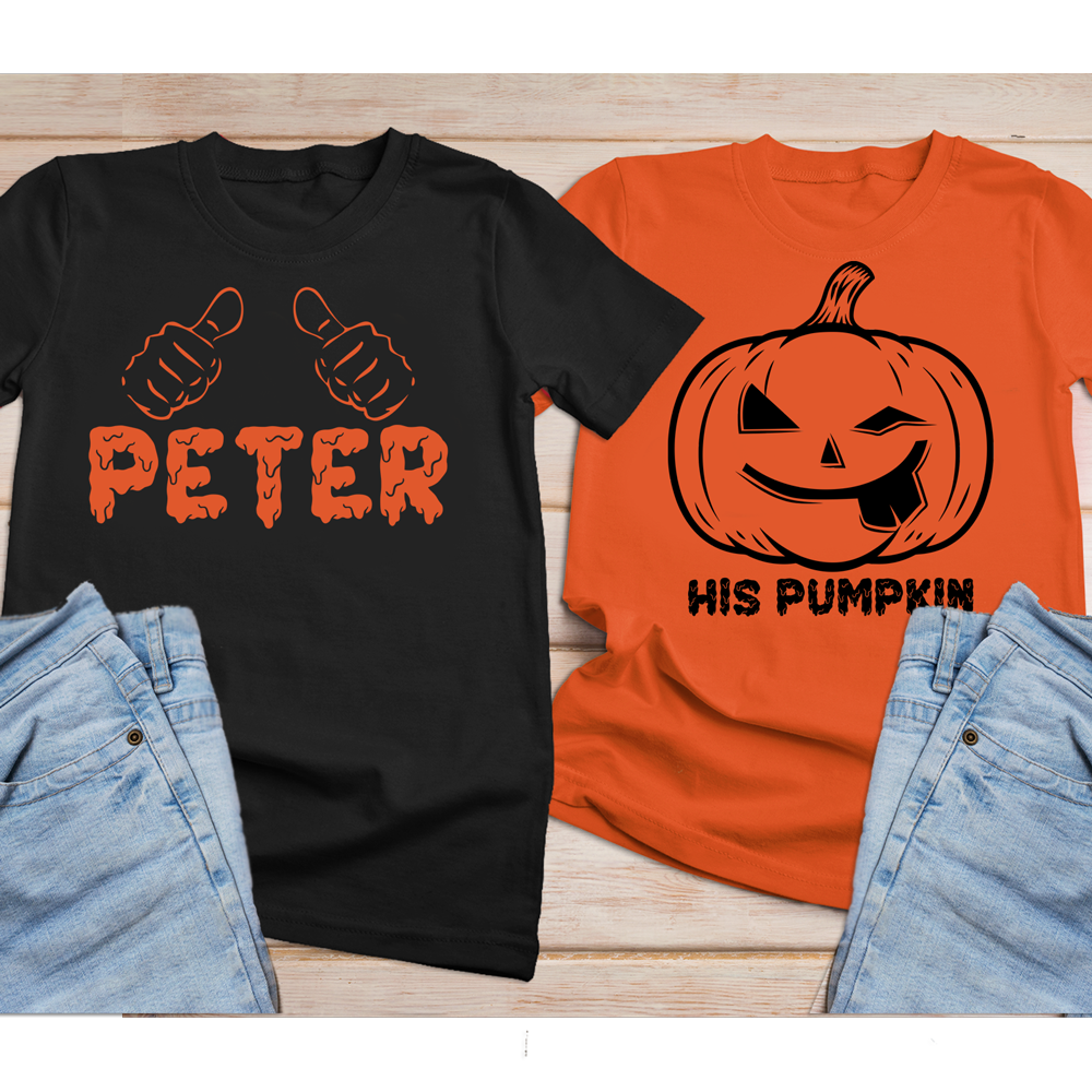 Peter Peter Pumpkin eater halloween couple shirt - Wilson Design Group