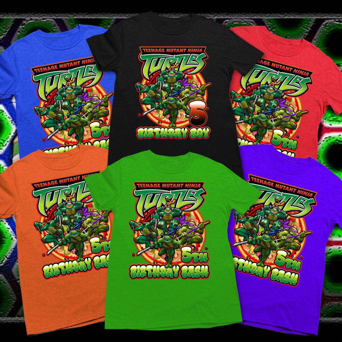 Mutant Teenage Turtle Ninjas Family Matching Birthday Shirts - Wilson Design Group