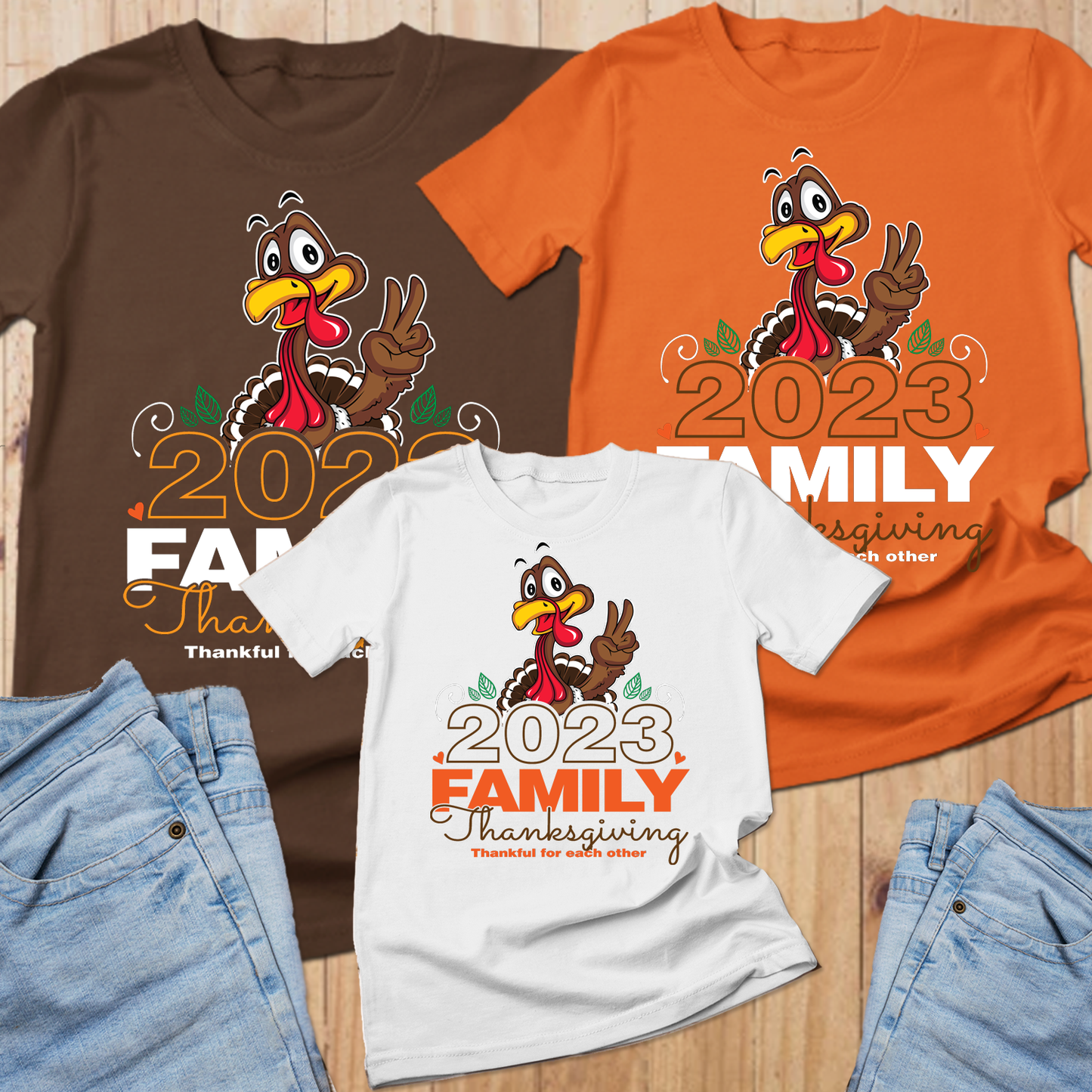 Thankful for each other 2023 turkey thanksgiving shirts family, family shirts for thanksgiving, Thankful Shirt, thanksgiving shirts for the family - Wilson Design Group