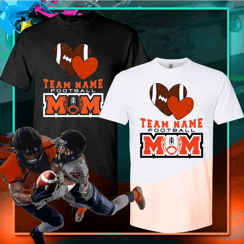 Custom football mom shirt, football shirts designs, Football spirit shirts - Wilson Design Group