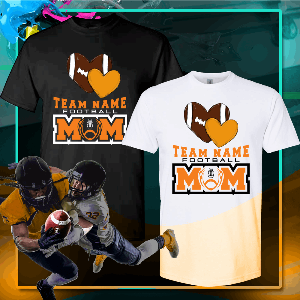 Custom football mom shirt, football shirts designs, Football spirit shirts - Wilson Design Group