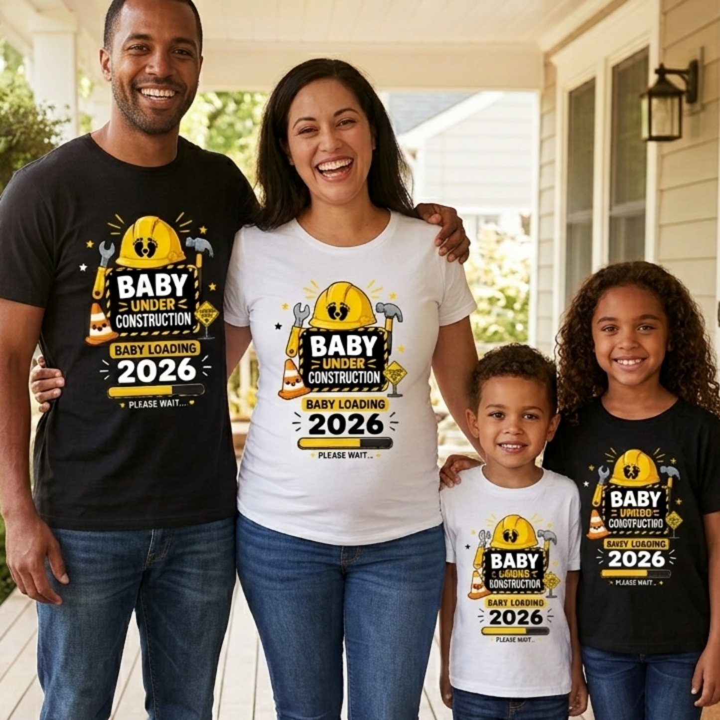 Baby Under Construction Shower Shirts for Family, Matching Family Baby Shower Shirts, Construction Theme Baby Shower Crew Tees, Custom Family Shirts