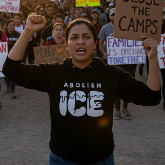 Abolish ICE T-Shirt | No Human Is Illegal Shirt | Social Justice Activist Tee | Immigration Rights Protest Clothing | Pro-Immigrant Human Rights Apparel