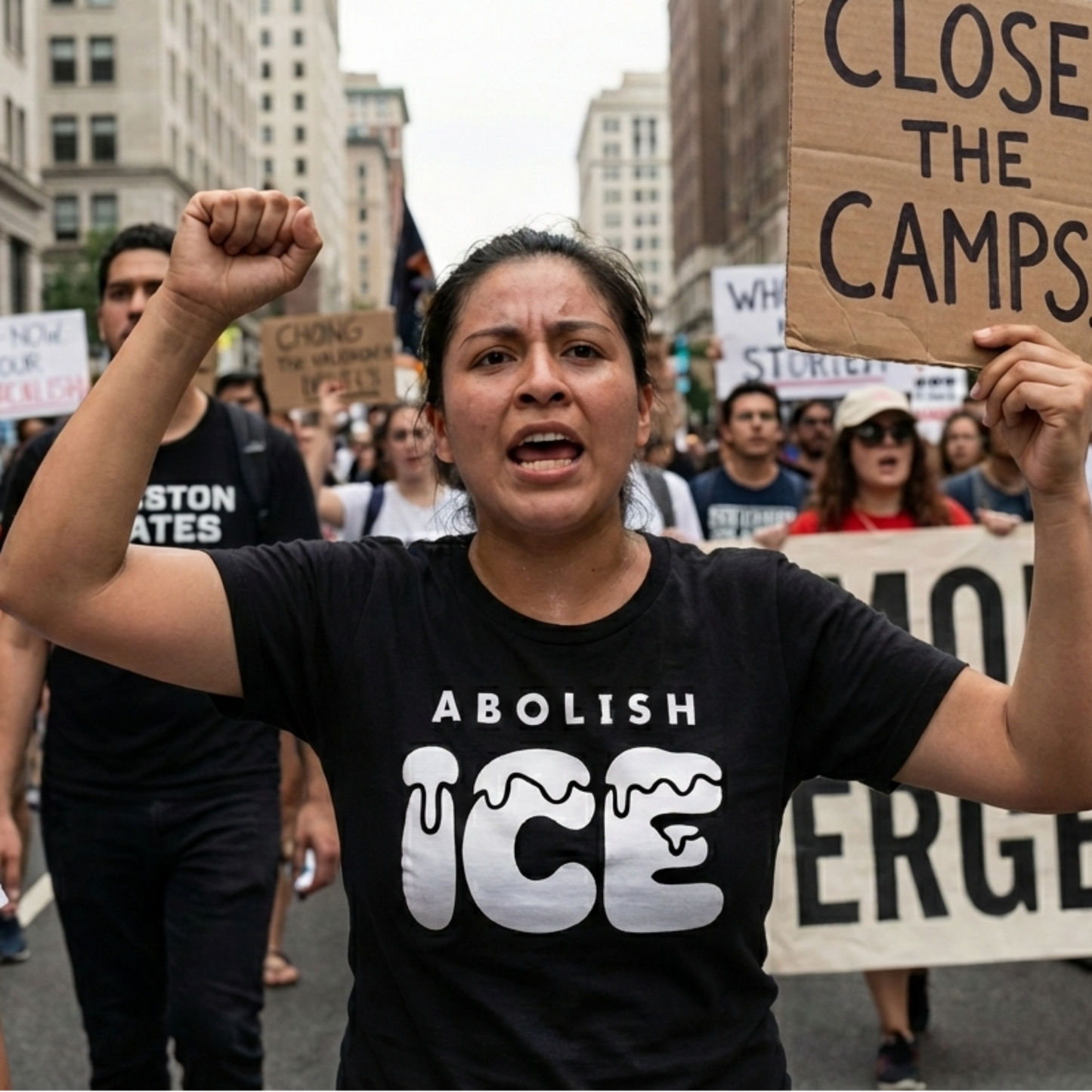 Abolish ICE T-Shirt | No Human Is Illegal Shirt | Social Justice Activist Tee | Immigration Rights Protest Clothing | Pro-Immigrant Human Rights Apparel