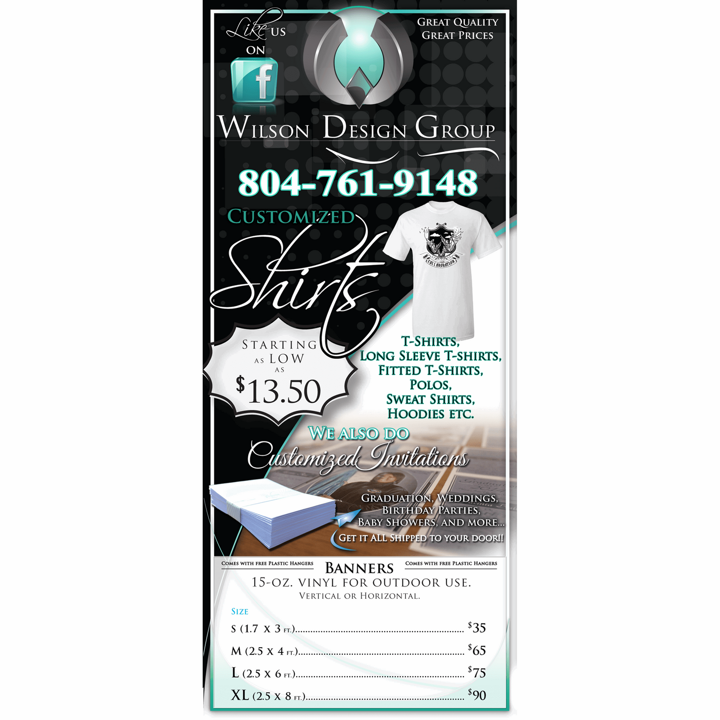 3.7 in. x 8.5 in. Rack Cards - Wilson Design Group