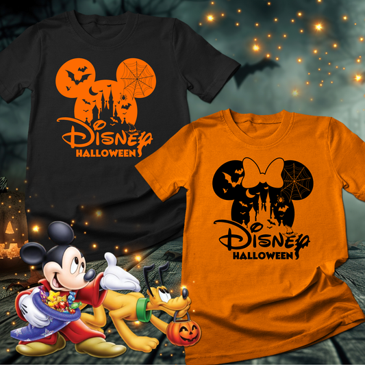 2026 Disney Halloween Shirts | Personalized Mickey & Minnie Family Halloween T-Shirts | Halloween Disney Family Vacation