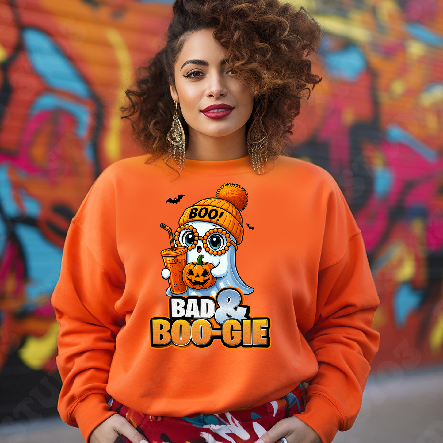 Bad and Boogie halloween shirts women, cute halloween shirt