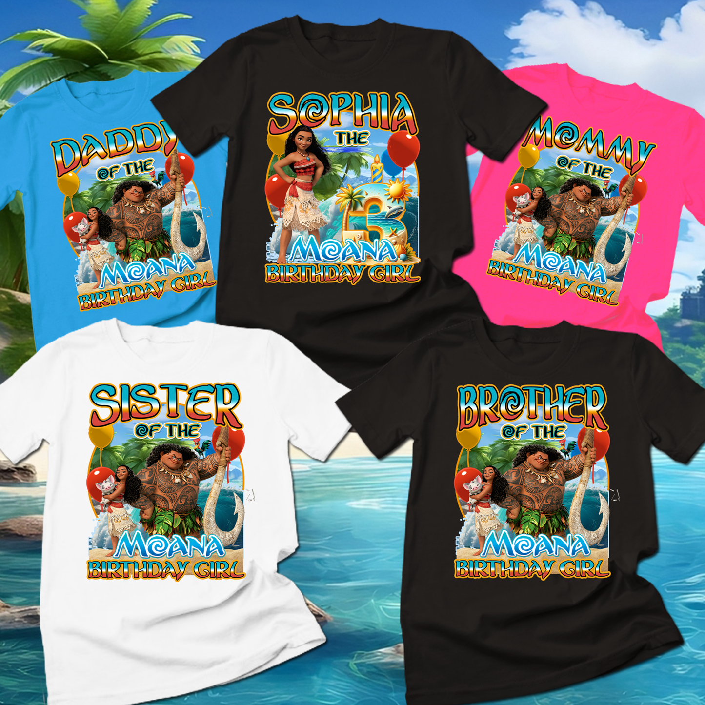 Moana Birthday Girl Family Party Shirts, Moana birthday girl shirt - Wilson Design Group