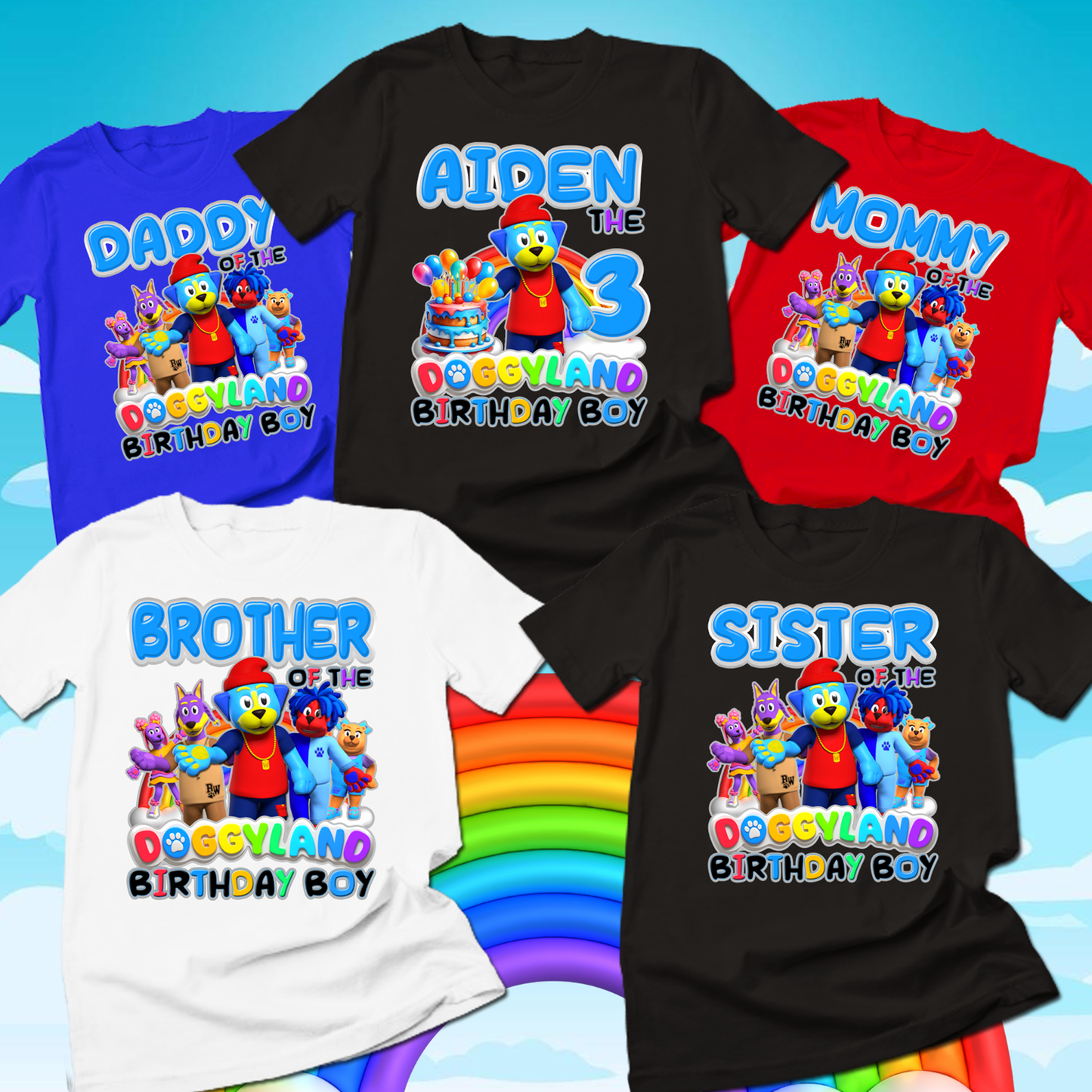 Doggyland Birthday Boy shirt, Doggyland Matching Family Birthday Shirts - Wilson Design Group