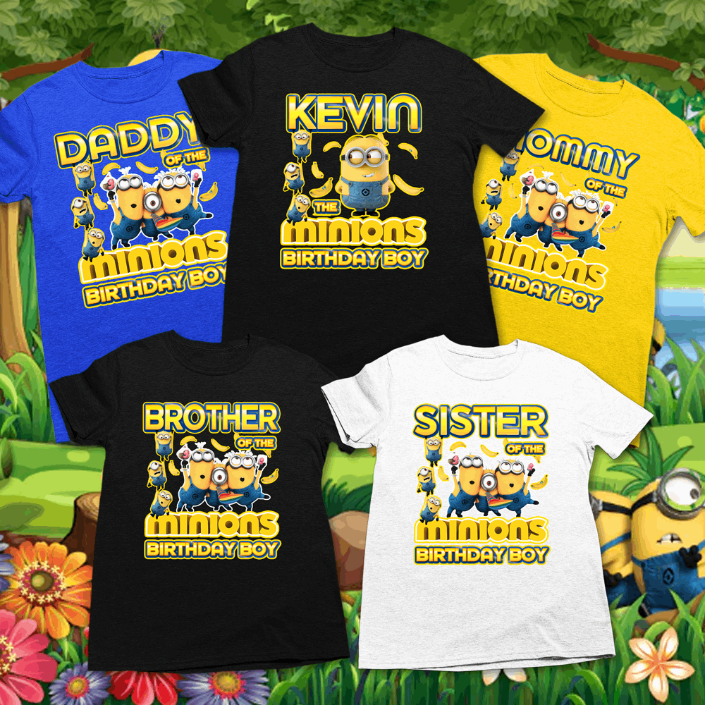 The Minions Birthday Boy Family Party Shirts, minions birthday shirts - Wilson Design Group
