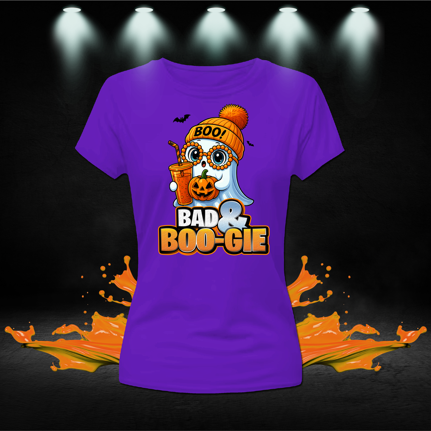 Bad and Boogie halloween shirts women, cute halloween shirt