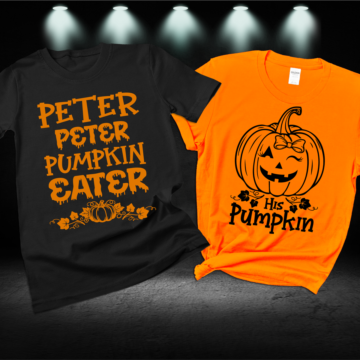 Peter Peter Pumpkin Eater Matching Couples Halloween Shirt, Funny Spooky Couple Sweatshirts, Fall Season Matching Couple Hoodies