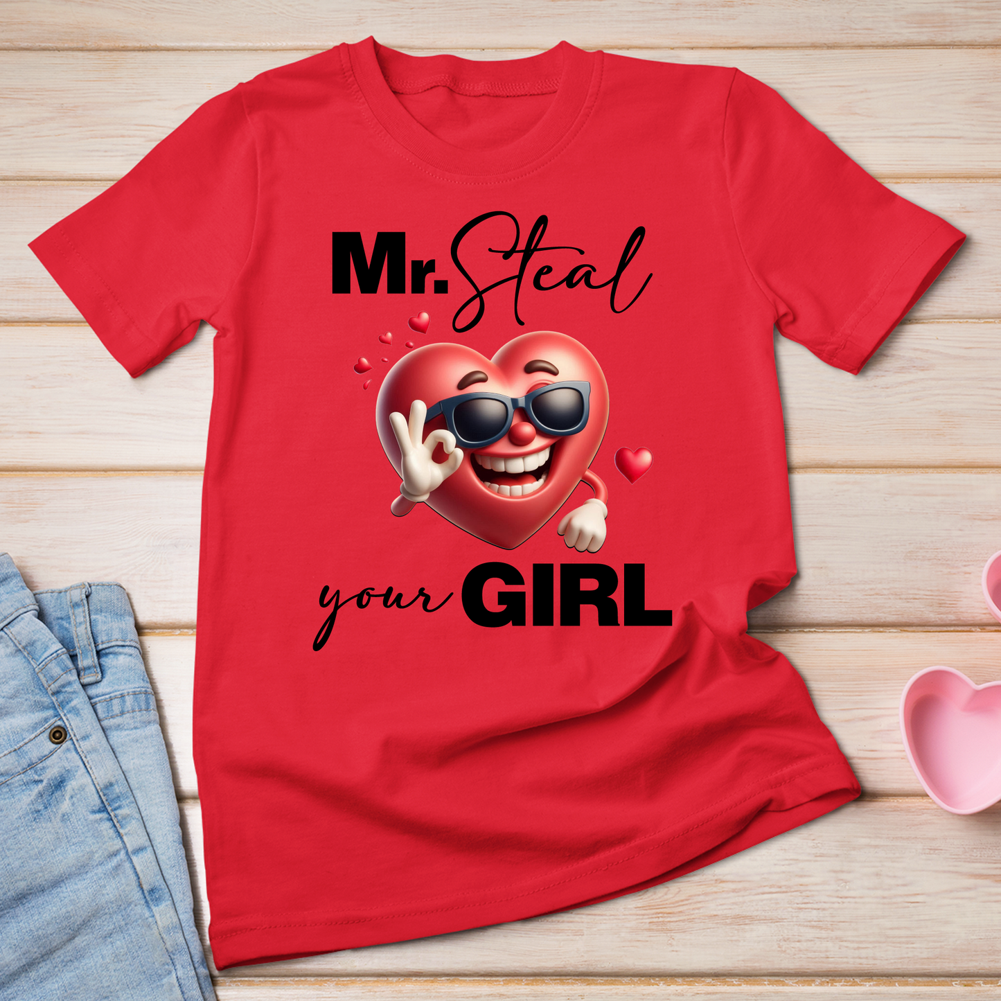 Mr. Steal your girl Boys Valentines Shirt, Stealing Hearts shirt, funny valentine's day shirt for men - Wilson Design Group