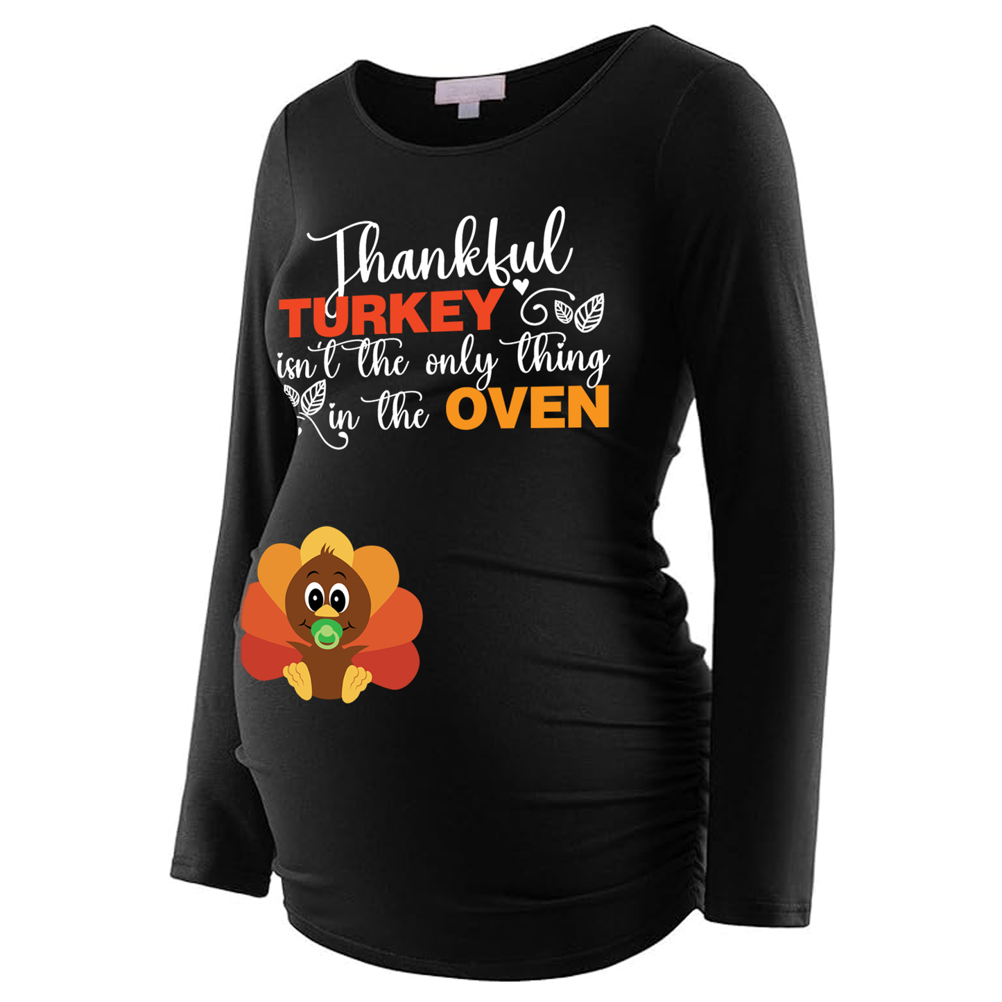 Turkey isn't the only thing in the oven thanksgiving pregnancy announcement shirt, thanksgiving maternity shirt - Wilson Design Group