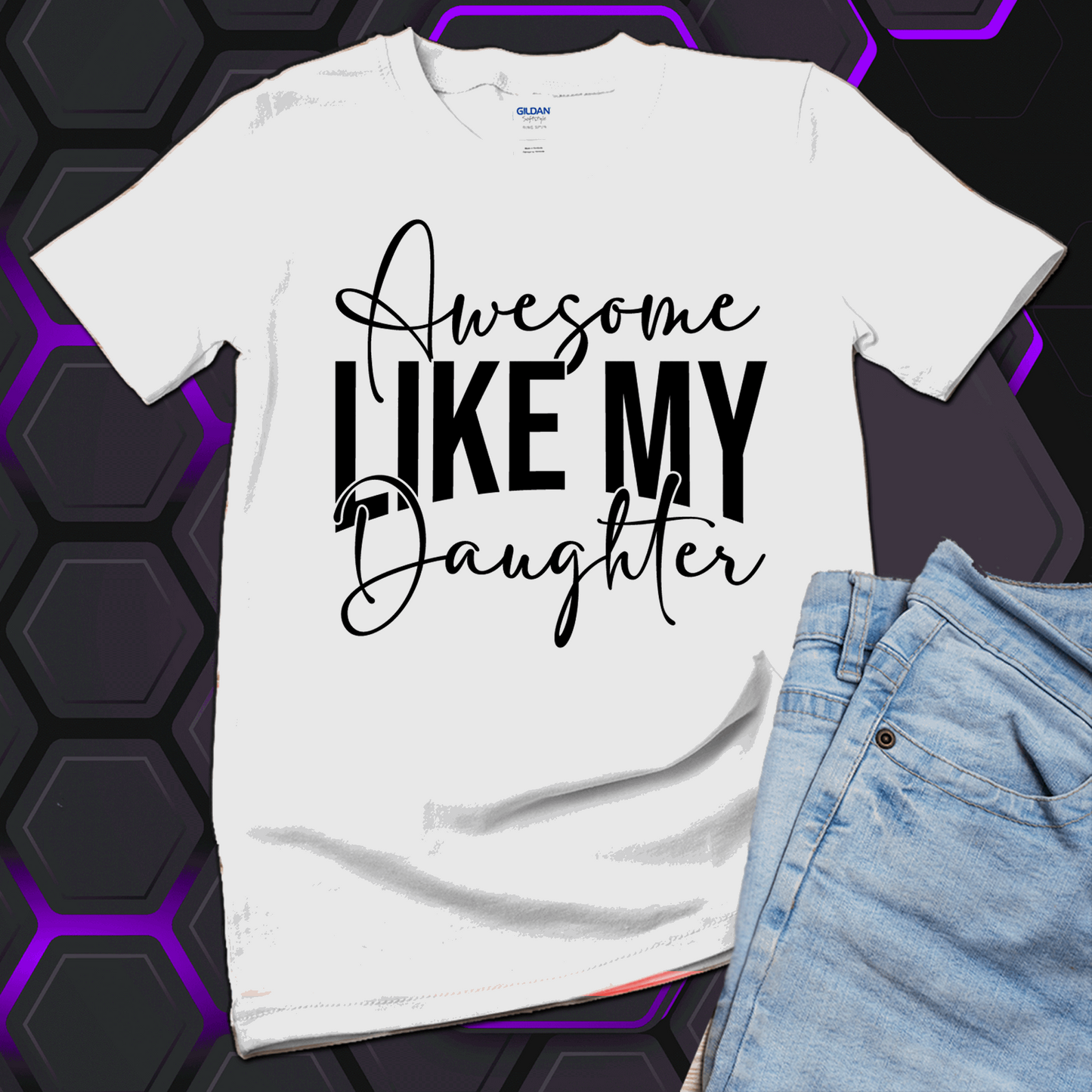 Awesome like my daughter shirt, awesome like my daughter Hoodie, Gift for Father - Wilson Design Group