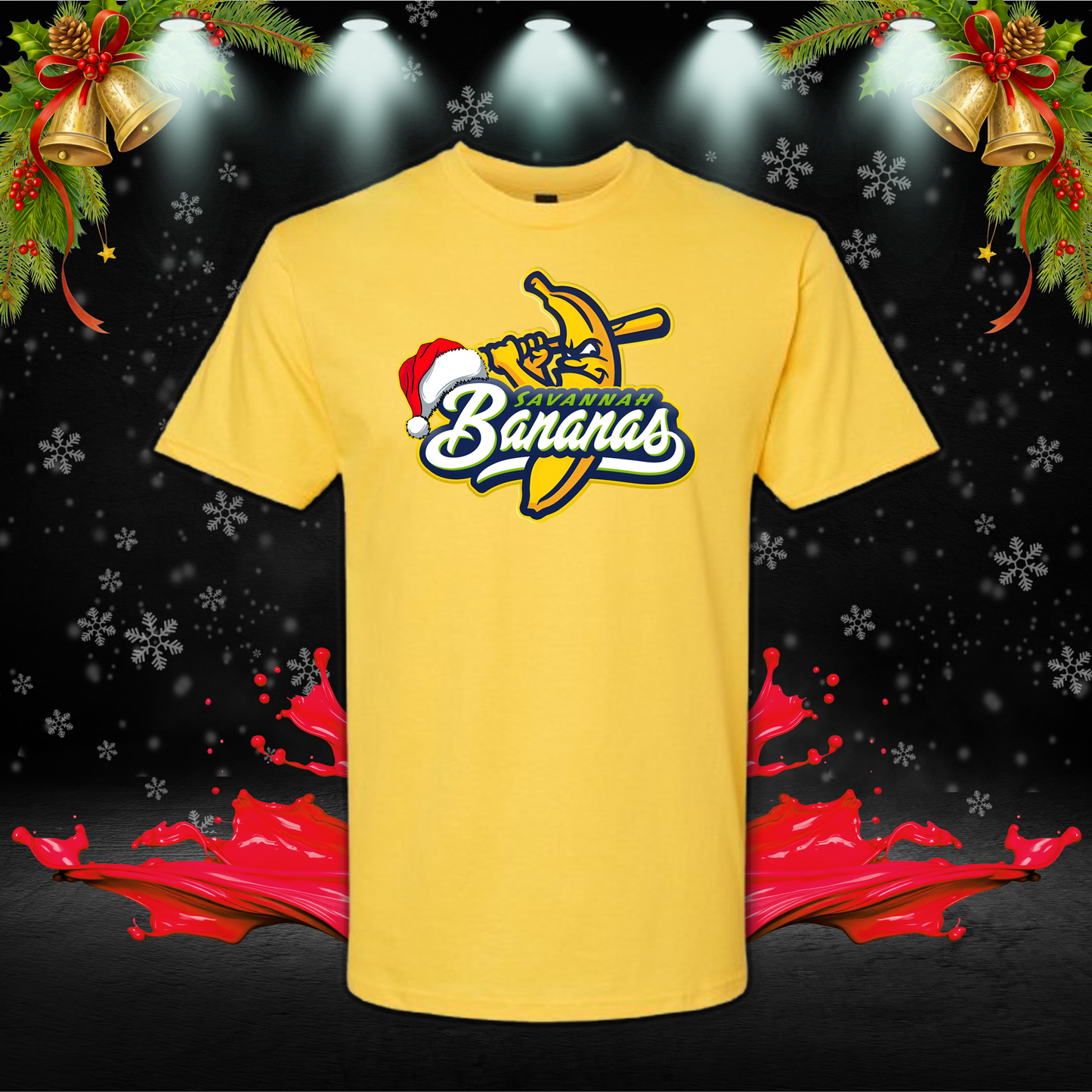 Savannah Bananas Christmas shirts, Christmas T-Shirt Merch Gifts For Baseball Fans