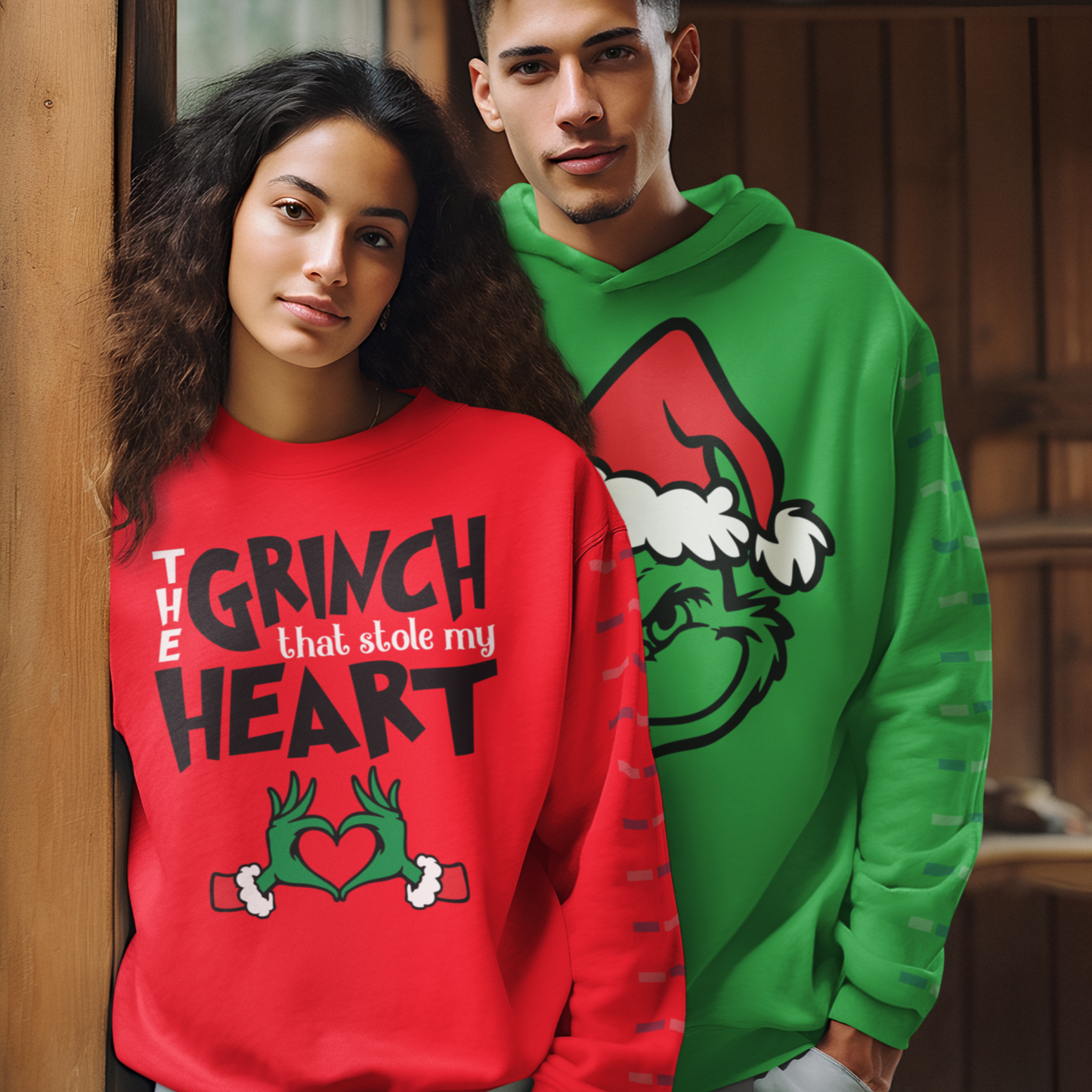 The Grinch that stole my heart t shirt/ sweatshirt, matching couple Christmas shirt, Christmas shirts couples - Wilson Design Group
