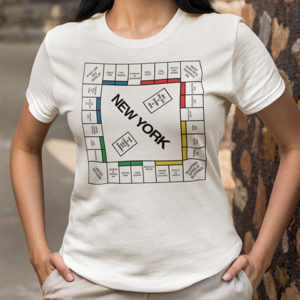 New York Monopoly Sweatshirt | And Just Like That... Carrie Crewneck Sweatshirt / new york monopoly T-Shirt - Wilson Design Group