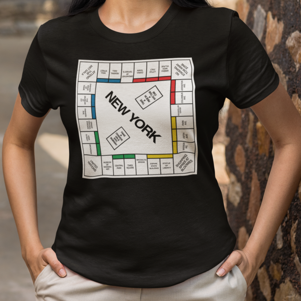 New York Monopoly Sweatshirt | And Just Like That... Carrie Crewneck Sweatshirt / new york monopoly T-Shirt - Wilson Design Group