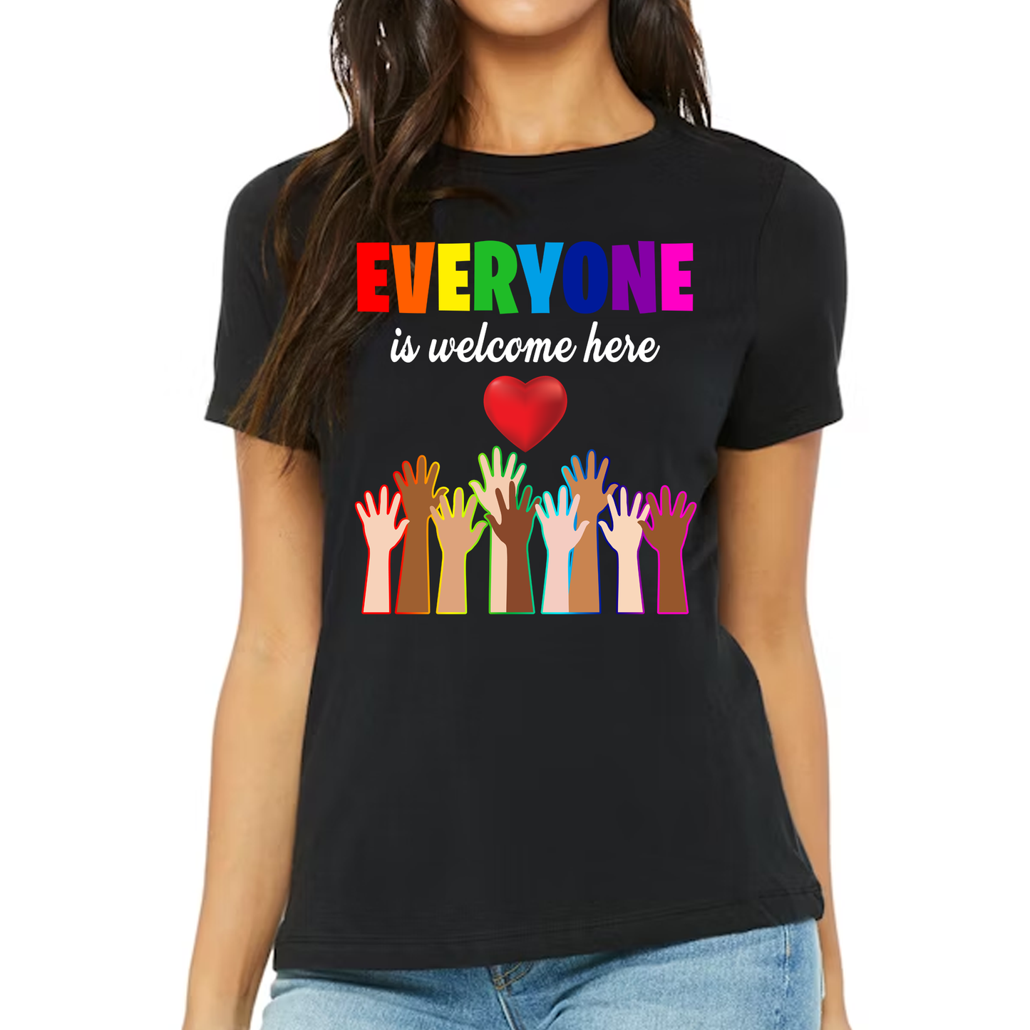 Everyone is welcome here Shirt, Sweatshirt, and Hoodie - Wilson Design Group