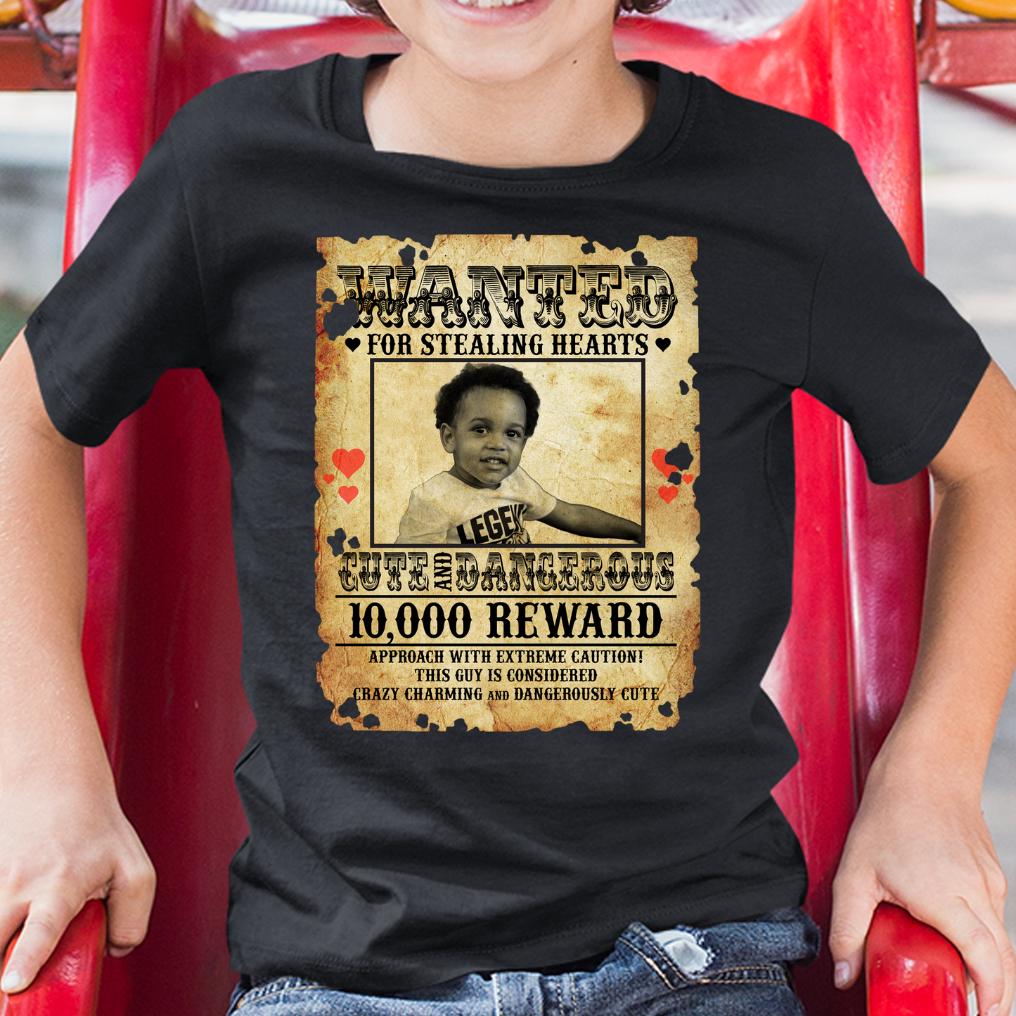 Personalized Most Wanted Boys Valentines Shirt, Stealing Hearts shirt, add a photo funny valentine's day shirt - Wilson Design Group