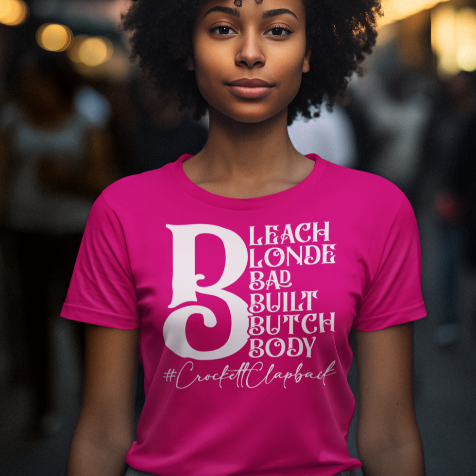 Jasmine Crockett T-Shirt, Bleach blonde Crockett clapback t-shirt - Wilson Design Group