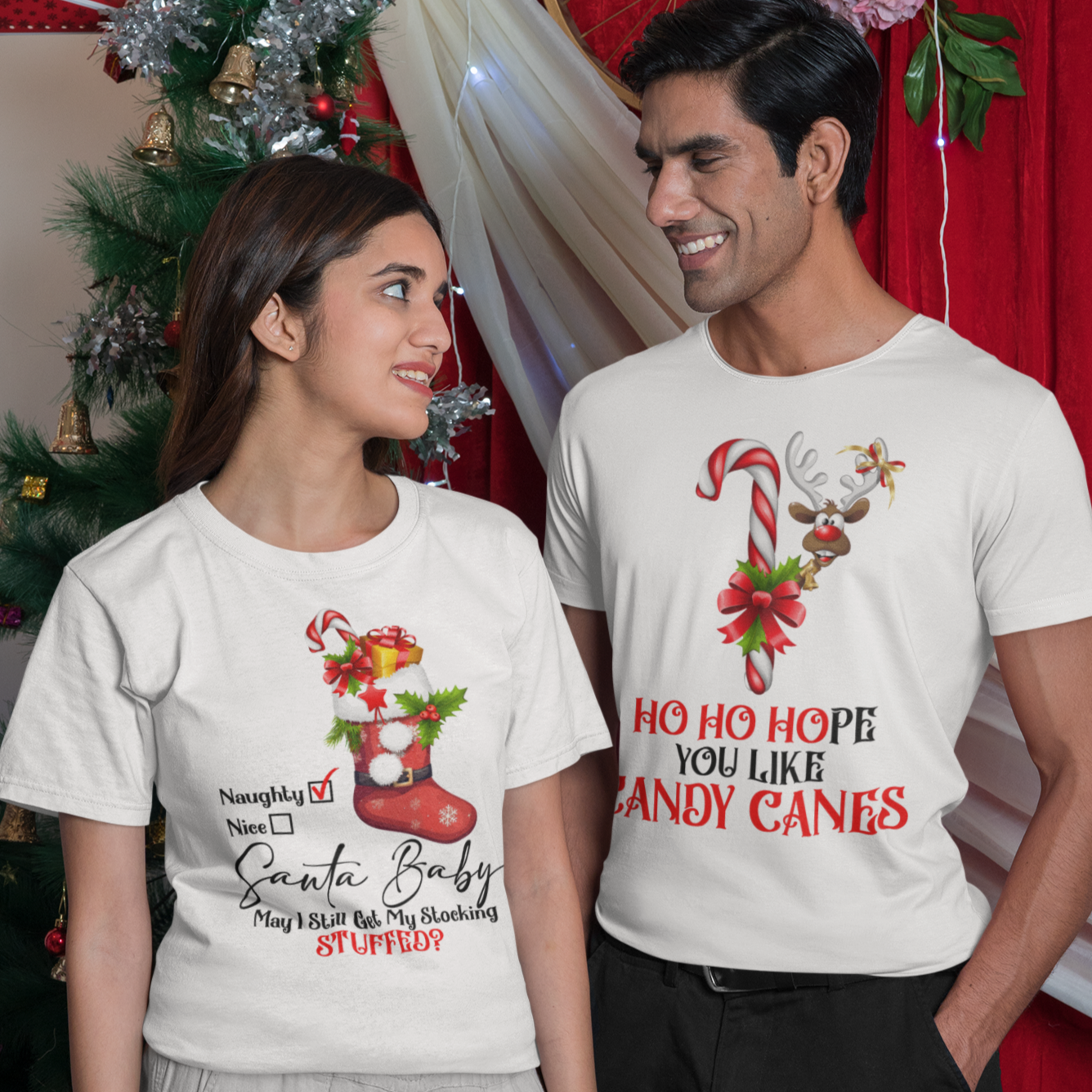 Santa Baby Couples t shirt, Christmas Shirt, Couples Shirts, Christmas Matching Couple - Wilson Design Group