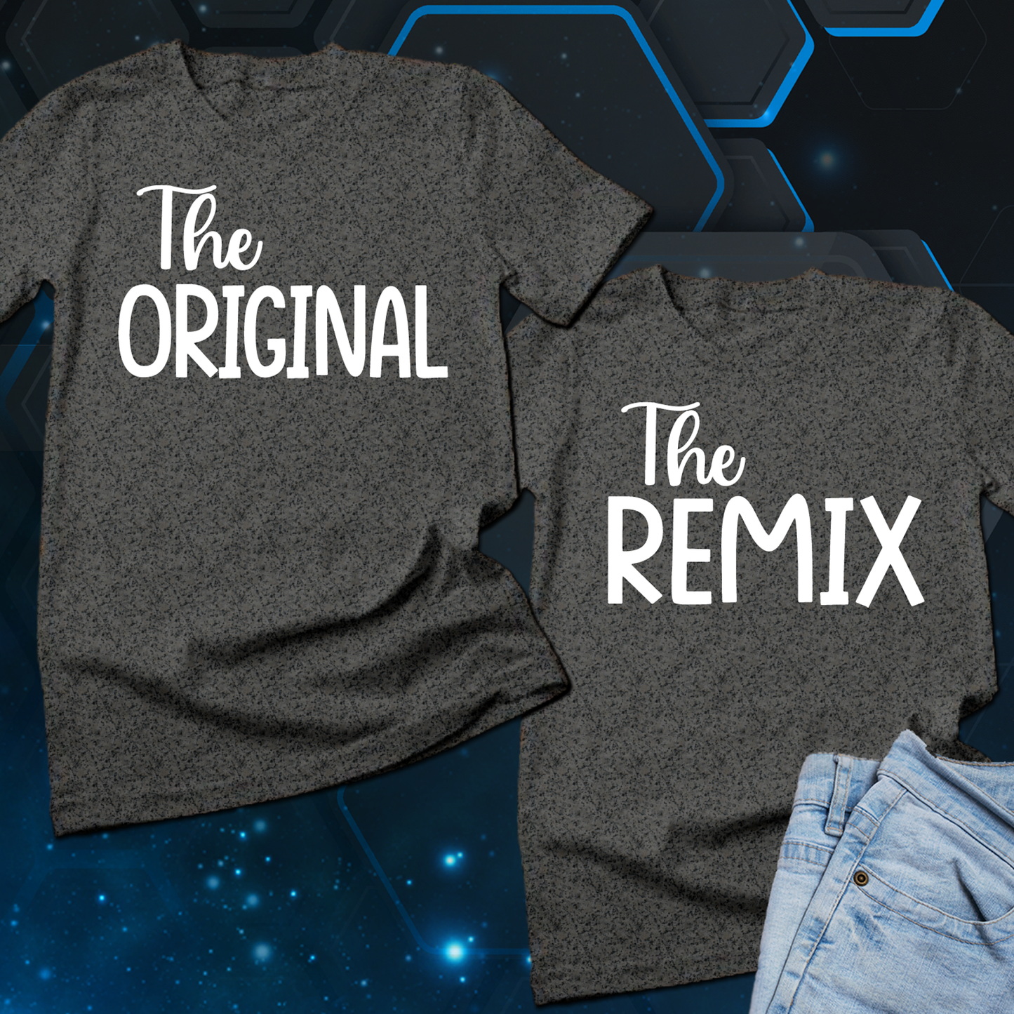 Matching Original Remix Shirts | father son matching shirts | Father Son Shirts | T shirt Set for New Dad