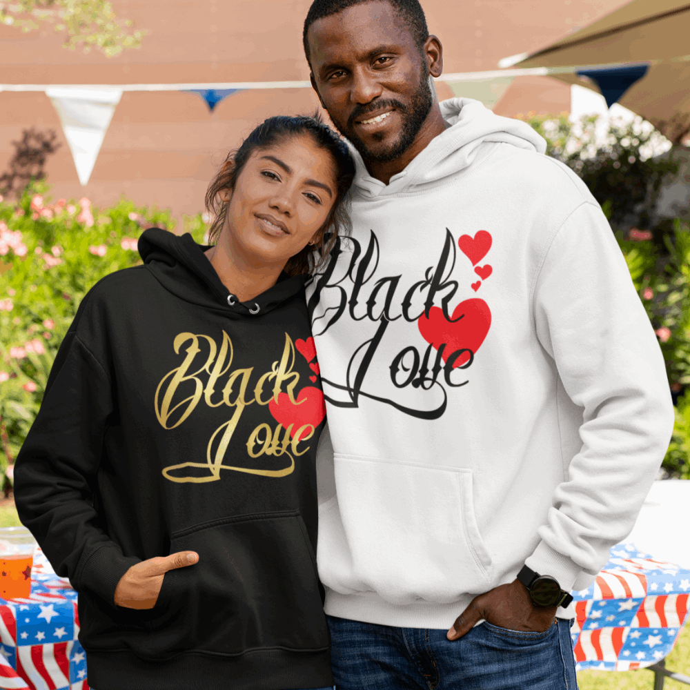 Black Love Sweatshirt / Hoodie, black love t shirts, couple sweatshirt, valentine's day gift for her, valentines gifts for men - Wilson Design Group