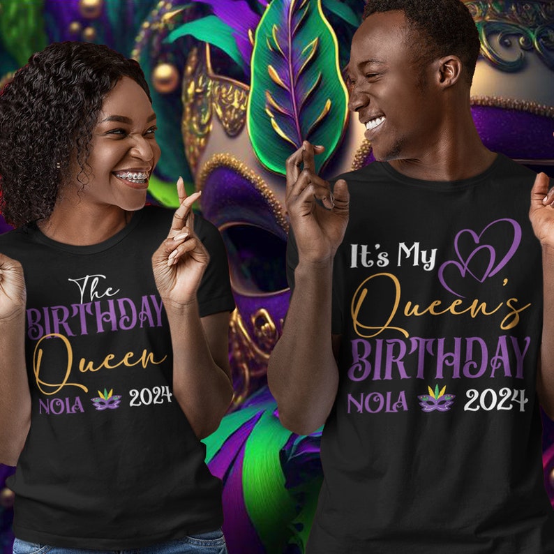 Nola Birthday Queen, Birthday Squad Shirts New Orleans Vacation T Shirts