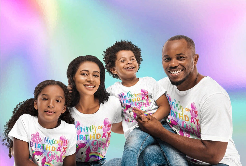 Unicorn Birthday Party Shirts,  birthday shirts for family - Wilson Design Group