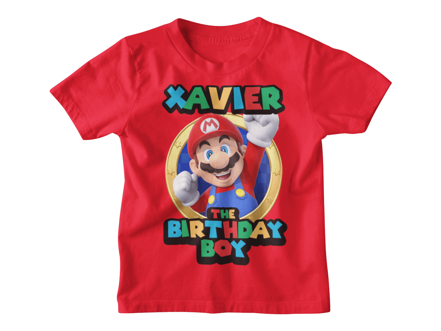 Super Mario Characters Birthday Boy/Girl Shirt, Super Mario birthday shirts for family