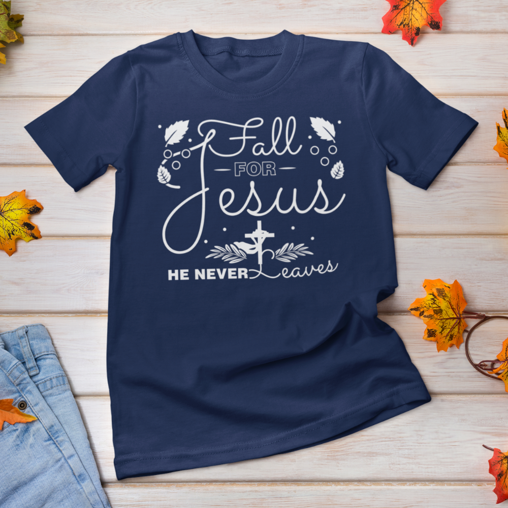 Fall for Jesus shirt / Fall Autumn Christian tshirt Bella Canvas Softstyle T-Shirt - Wilson Design Group