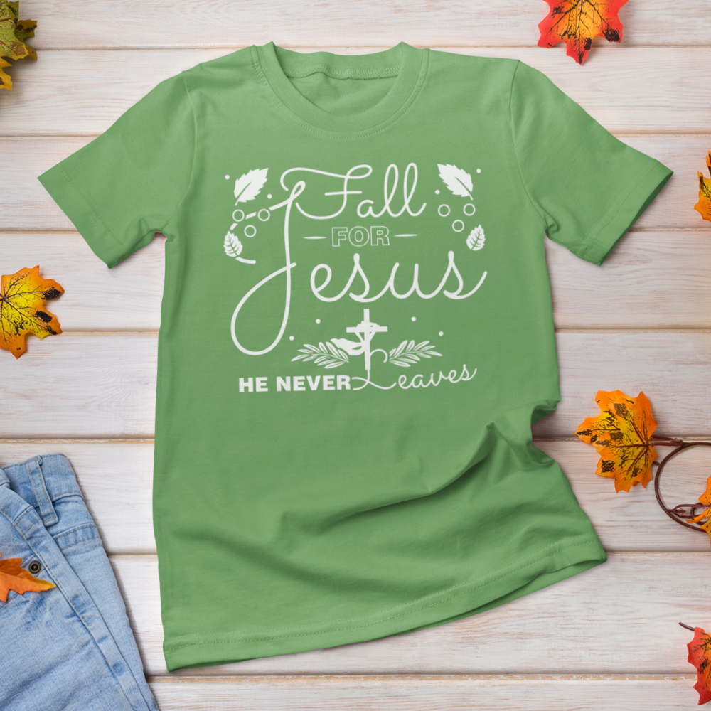 Fall for Jesus shirt / Fall Autumn Christian tshirt Bella Canvas Softstyle T-Shirt - Wilson Design Group