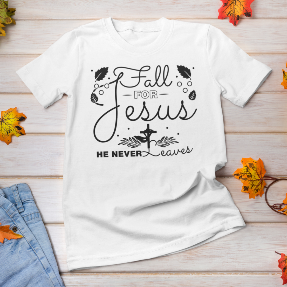 Fall for Jesus shirt / Fall Autumn Christian tshirt Bella Canvas Softstyle T-Shirt - Wilson Design Group