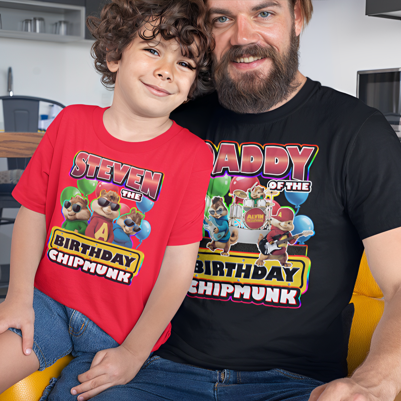 Alvin and the Chipmunks Birthday Boy Family Party Shirts, Alvin and the chipmunk's birthday shirts - Wilson Design Group