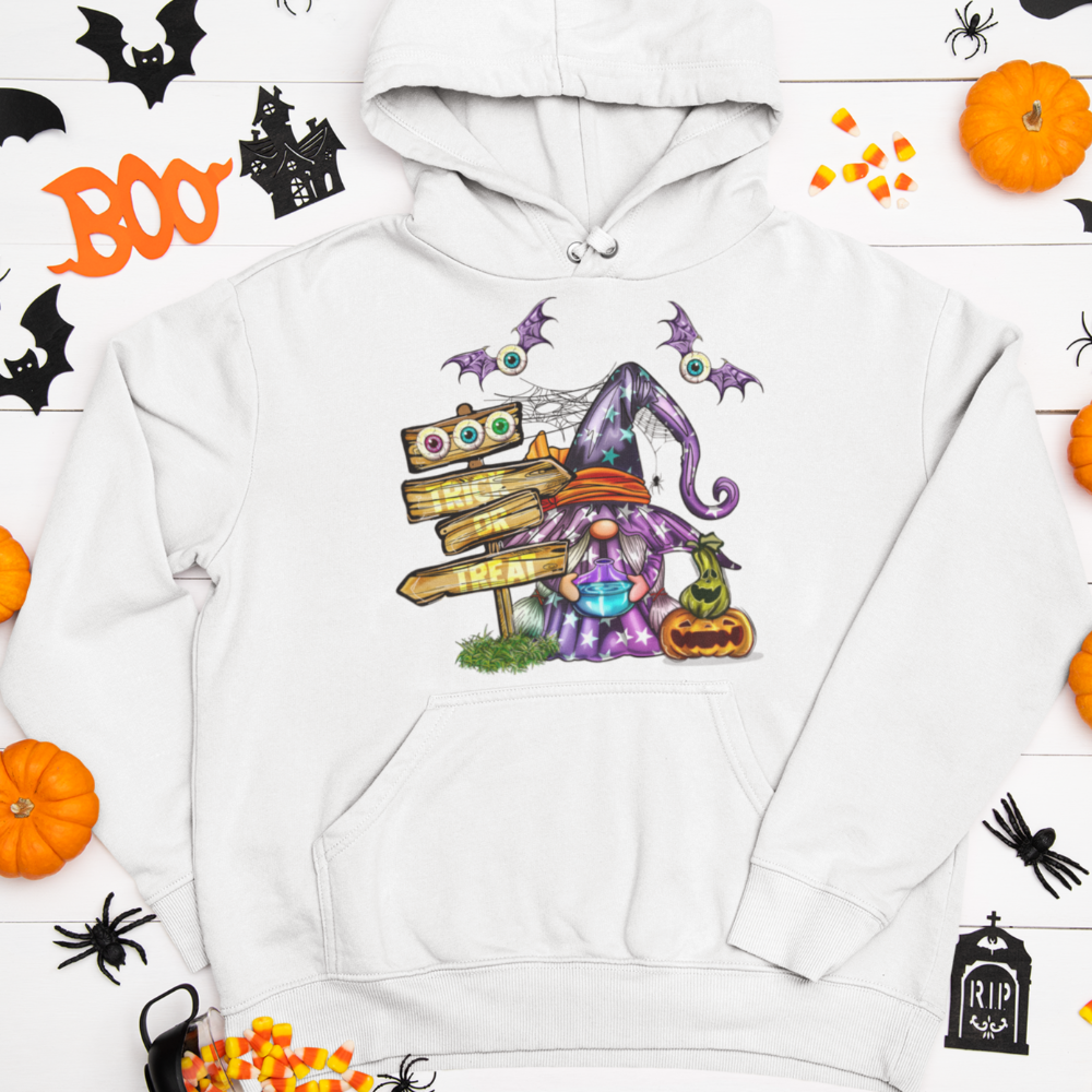 Trick or Treat Gnome sweatshirt / Hoodie, Fall Sweatshirt - Wilson Design Group