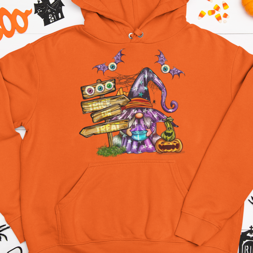 Trick or Treat Gnome sweatshirt / Hoodie, Fall Sweatshirt - Wilson Design Group