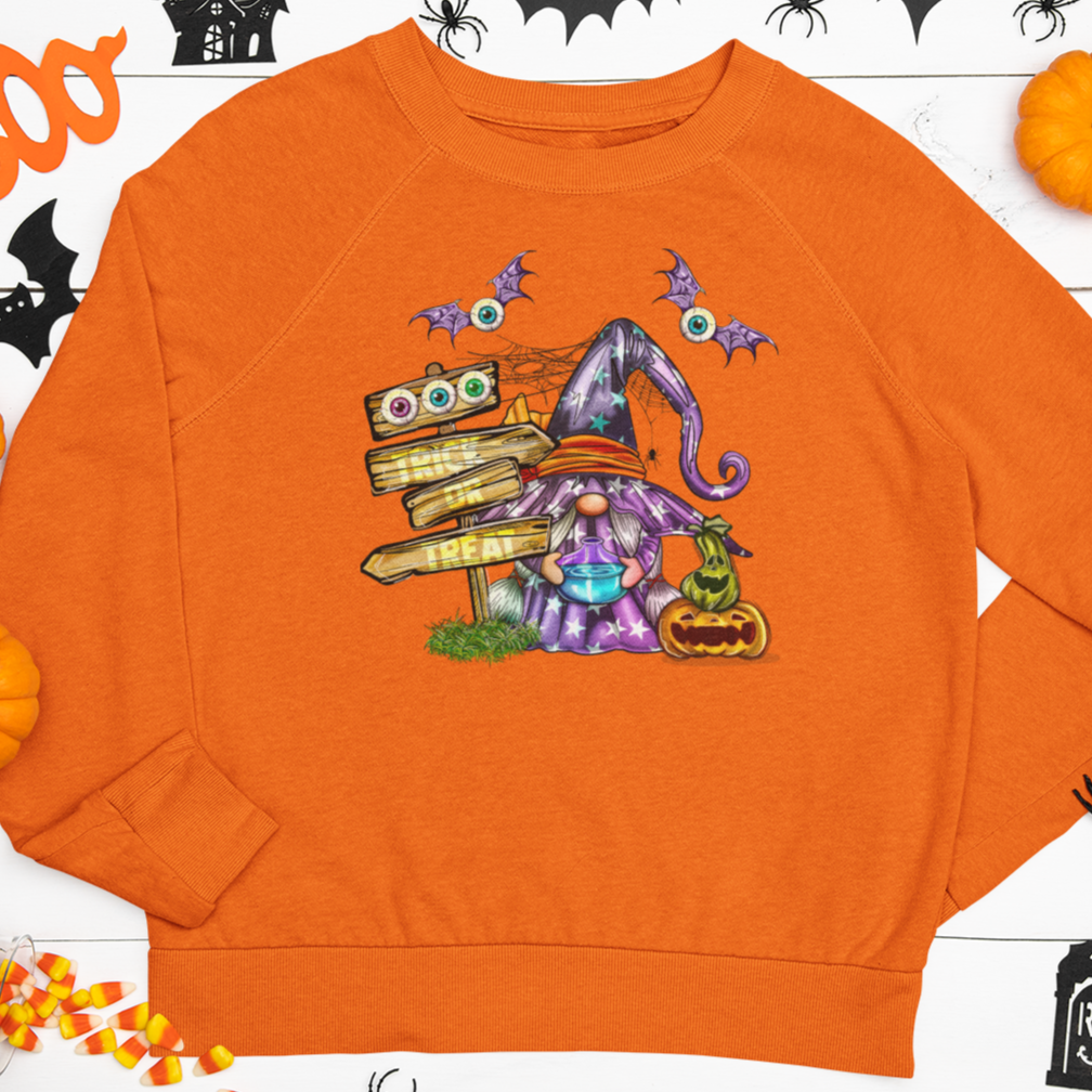 Trick or Treat Gnome sweatshirt / Hoodie, Fall Sweatshirt - Wilson Design Group